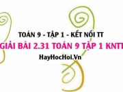 Bài 2.31 Toán 9 tập 1 SGK Kết nối tri thức